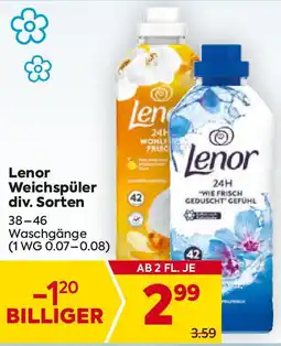 Billa Weichspüler Angebot