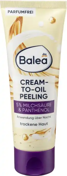 dm Balea Cream To-Oil Peeling Angebot