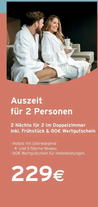 Tchibo Eduscho Auszeit für 2 Personen Angebot