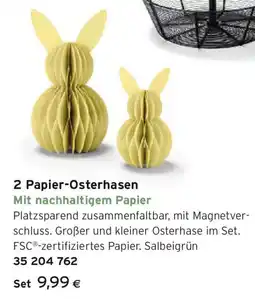 Tchibo Eduscho 2 papier-osterhasen Angebot