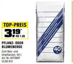 OBI Pflanz- oder blumenerde Angebot