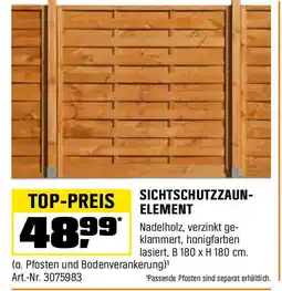 OBI Sichtschutzzaun- element Angebot