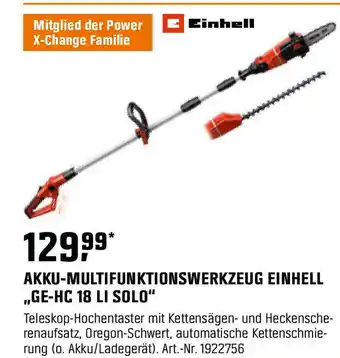 OBI Akku-multifunktionswerkzeug einhell ,,ge-hc 18 li solo Angebot