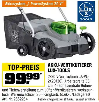 OBI Akku-vertikutierer lux-tools Angebot