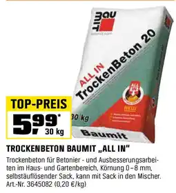 OBI Trockenbeton baumit „all in Angebot