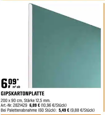 OBI Gipskartonplatte Angebot