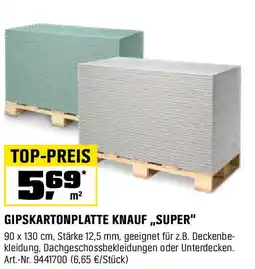 OBI Gipskartonplatte knauf „super Angebot