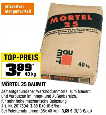 OBI Mörtel 25 baumit Angebot