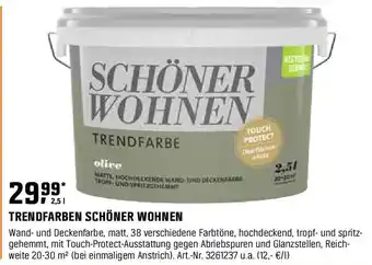 OBI Trendfarben schöner wohnen Angebot