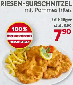 Billa Riesen-surschnitzel mit pommes frites Angebot