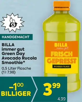 Billa Green Day Avocado Rucola Smoothie Angebot