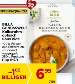 Billa Kalbsrahm- gulasch Sous Vide Angebot