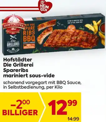 Billa Die Grillerei Spareribs mariniert sous-vide Angebot