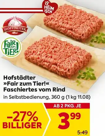 Billa Faschiertes vom Rind Angebot