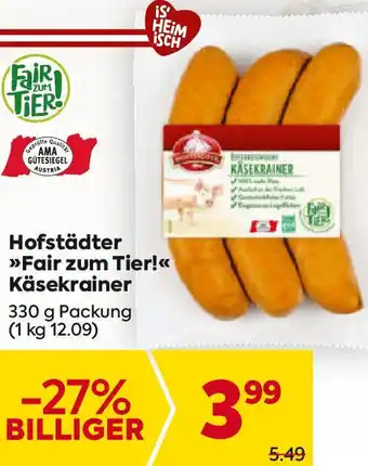 Billa Käsekrainer Angebot