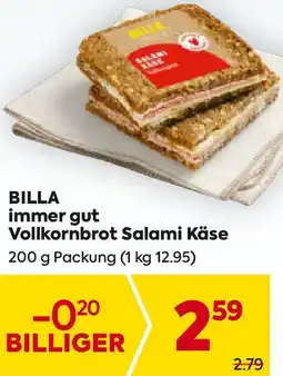 Billa Vollkornbrot Salami Käse Angebot