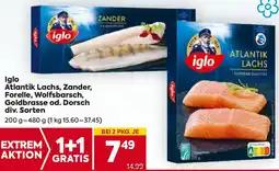 Billa Atlantik Lachs, Zander, Forelle, Wolfsbarsch, Goldbrasse od. Dorsch Angebot