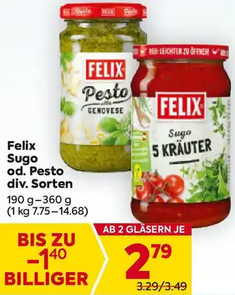 Billa Sugo od. Pesto Angebot