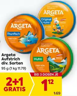 Billa Argeta Aufstrich Angebot