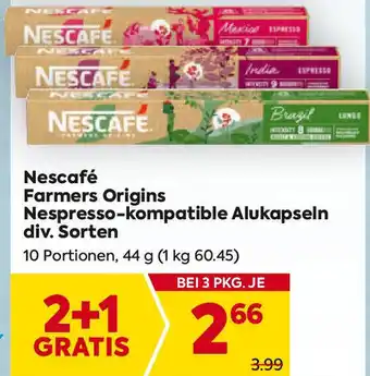 Billa Farmers Origins Nespresso-kompatible Alukapseln Angebot