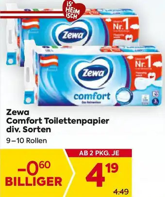 Billa Comfort Toilettenpapier Angebot