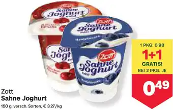 MPreis Sahne Joghurt Angebot