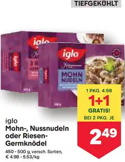 MPreis Mohn-, Nussnudeln oder Riesen- Germknödel Angebot