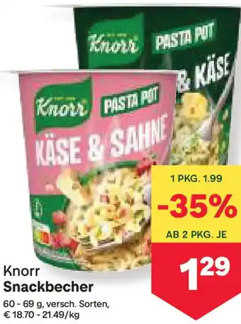 MPreis Snackbecher Angebot