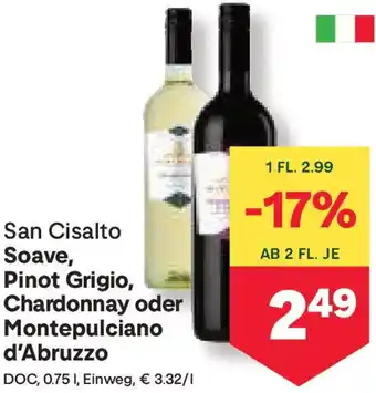 MPreis Soave, Pinot Grigio, Chardonnay oder Montepulciano d'Abruzzo Angebot
