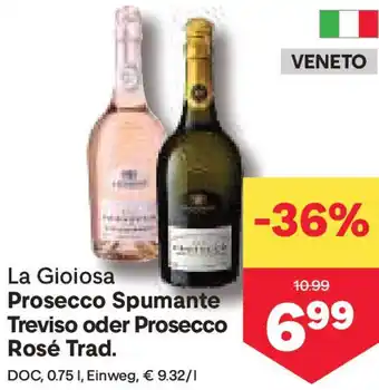 MPreis Prosecco Spumante Treviso oder Prosecco Rosé Trad. Angebot