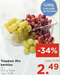 Unimarkt Trauben Mix kernlos Angebot