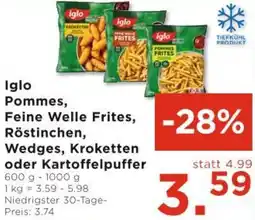 Unimarkt Pommes, Feine Welle Frites, Röstinchen, Wedges, Kroketten oder Kartoffelpuffer Angebot