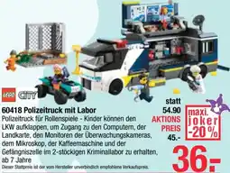 Maximarkt Polizeitruck mit Labor Angebot