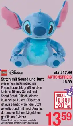 Maximarkt Stitch mit Sound und Duft Angebot