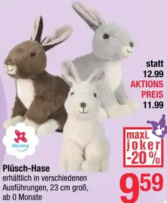 Maximarkt Plüsch-Hase Angebot