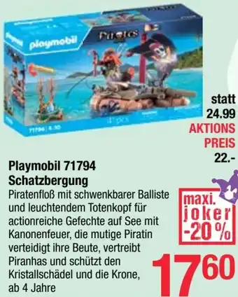 Maximarkt Playmobil Schatzbergung Angebot