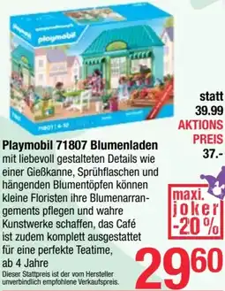 Maximarkt Playmobil Blumenladen Angebot