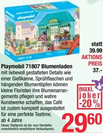 Maximarkt Playmobil Blumenladen Angebot