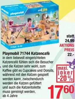 Maximarkt Playmobil Katzencafè Angebot