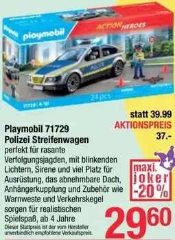 Maximarkt Playmobil Polizei Streifenwagen Angebot