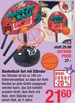 Maximarkt Basketball-Set mit Ständer Angebot