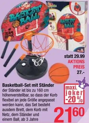 Maximarkt Basketball-Set mit Ständer Angebot