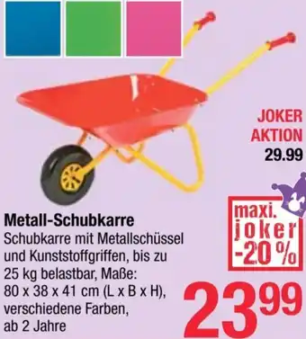 Maximarkt Metall-Schubkarre Angebot