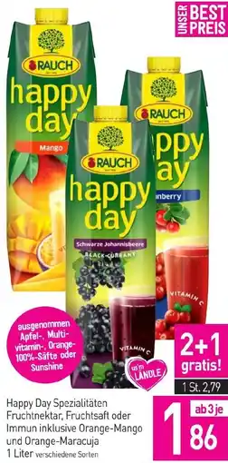 Sutterlüty Happy Day Spezialitäten Fruchtnektar, Fruchtsaft oder Immun inklusive Orange-Mango und Orange-Maracuja Angebot