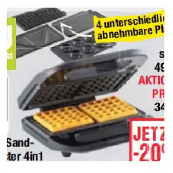 Maximarkt Waffel-/ Sandwichtoaster 4in1 Maximarkt Angebot