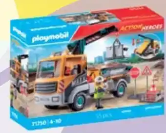 Maximarkt Playmobil Baustellen LKW mit Kran 71750 Angebot