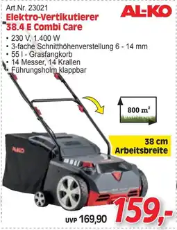 Zgonc Elektro-vertikutierer 38.4 e combi care Angebot