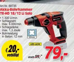 Zgonc Akku-bohrhammer te-hd 18/12 li solo Angebot