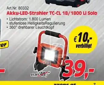 Zgonc Akku-led-strahler tc-cl 18/1800 li solo Angebot