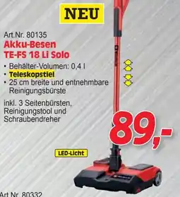 Zgonc Akku-besen te-fs 18 li solo Angebot